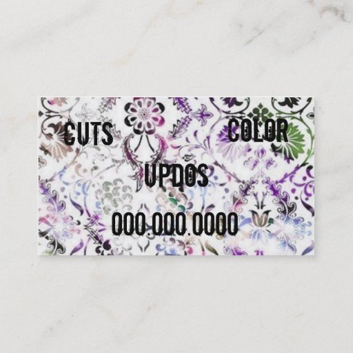 Customizable hair stylist card business card template