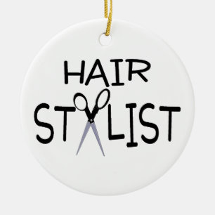Hair Stylist Ceramic Ornament