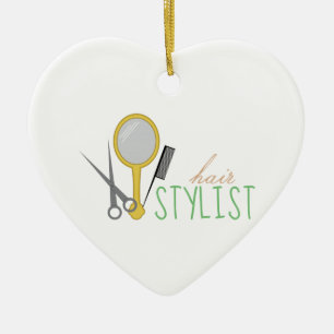Hair Stylist Ceramic Ornament