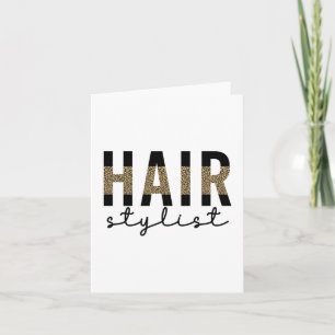 Hair Stylist Cheetah Typography Hairdresser Gift Card