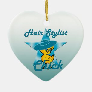 Hair Stylist Chick #7 Ceramic Ornament