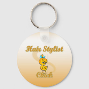 Hair Stylist Chick  Keychain