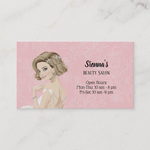 Hair stylist choose background color business card