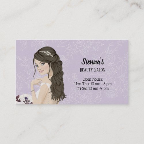 Hair stylist choose background color business card