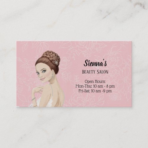 Hair stylist choose background color business card