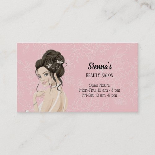 Hair stylist choose background color business card