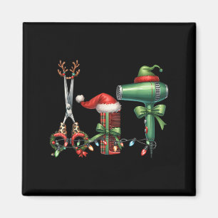 Hair Stylist Christmas Hairdresser Licensed Hairas Magnet