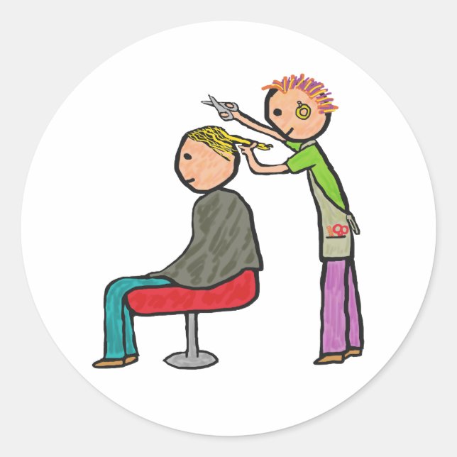 Hair Stylist Classic Round Sticker (Front)