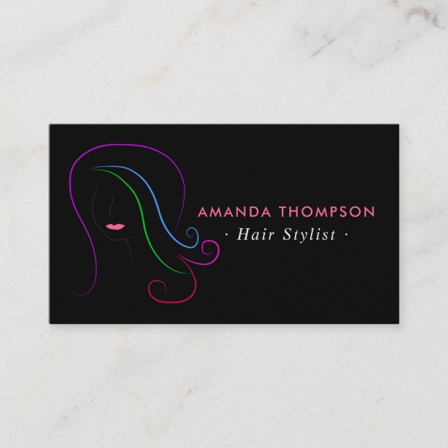 Hair Stylist classy customizable Appointment Card (Front)