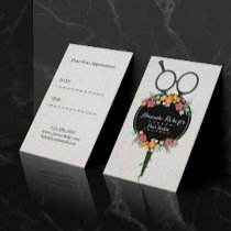 Hair Stylist Classy Scissor & Flowers Appointment