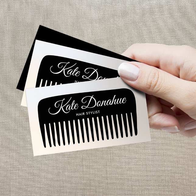 Hair Stylist Comb Beauty Salon Business Card (Creator Uploaded)