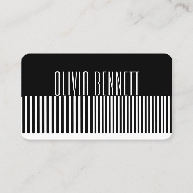 Hair Stylist Comb Black Colorist Salon Business Card