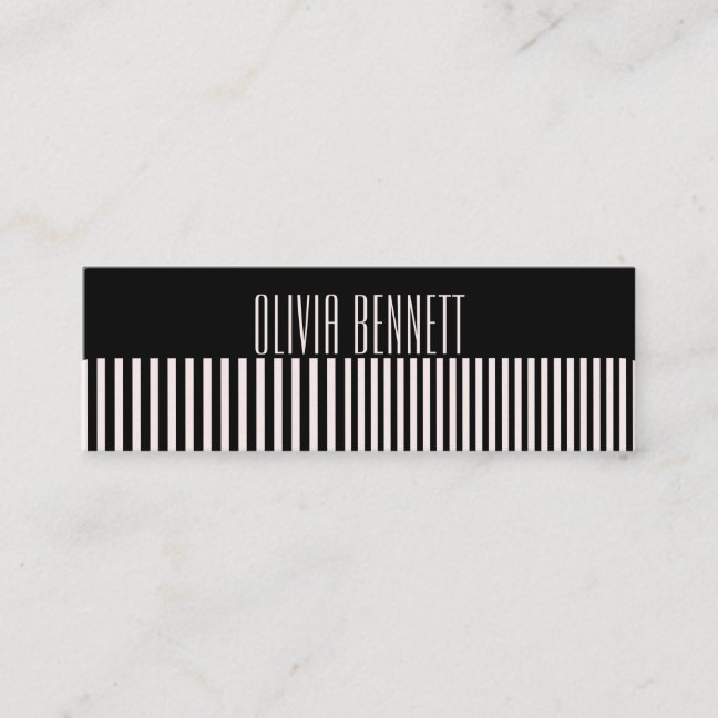 Hair Stylist Comb Black Pink Colorist Salon Mini Business Card