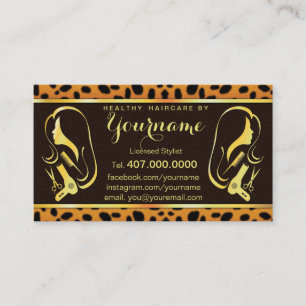 Hair Stylist Cosmetologist Salon Business Card