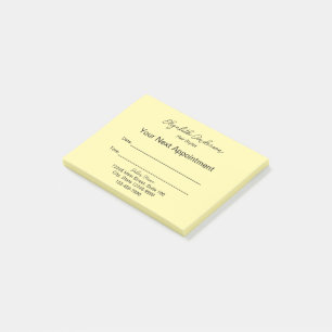 Hair Stylist Cream and Black Your Next Appointment Post-it Notes