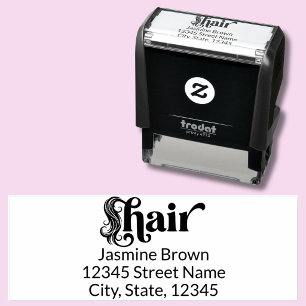 Hair Stylist Custom Return Address Elegant Self-inking Stamp