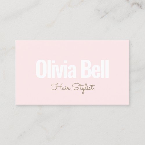 Hair Stylist Cute Pink Modern  Business Card