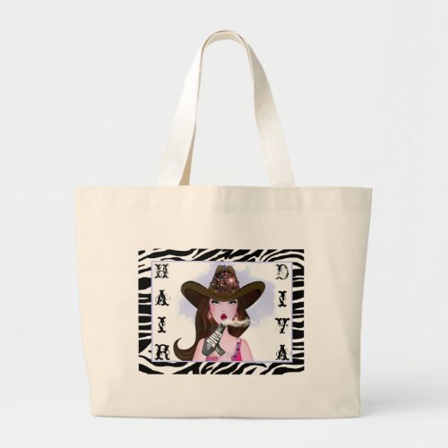 HairStylist DIVA  Large Tote Bag