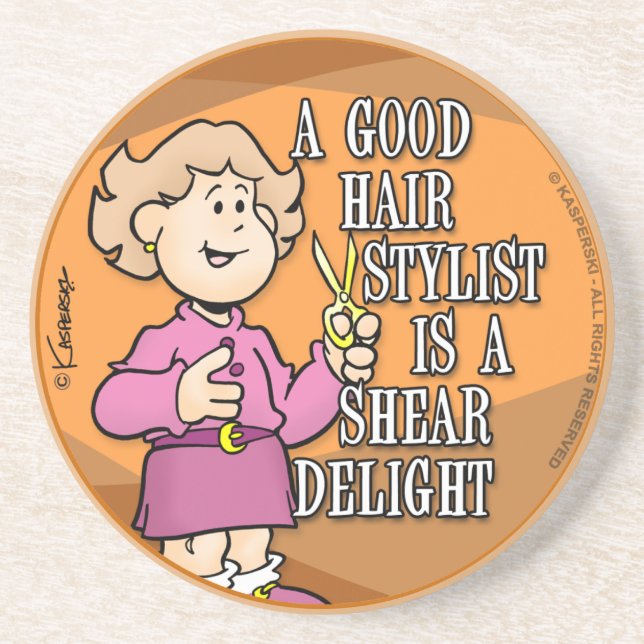 Hair Stylist Drink Coaster (Front)