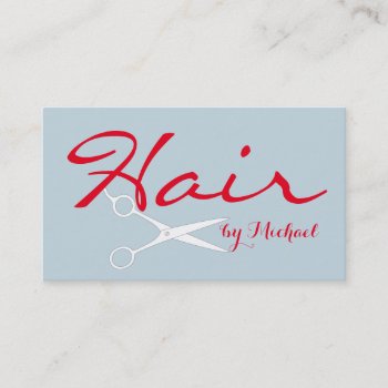 Hair Stylist Elegant Columbia Blue Background Business Card by NhanNgo at Zazzle