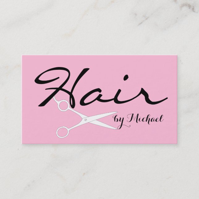 Hair Stylist Elegant Cotton Candy Background Business Card (Front)