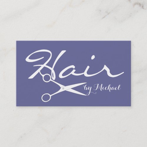 Hair Stylist Elegant Dark blue_gray Background 2 Business Card