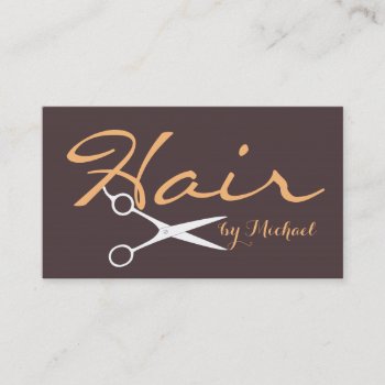 Hair Stylist Elegant Dark Puce Background #2 Business Card by NhanNgo at Zazzle
