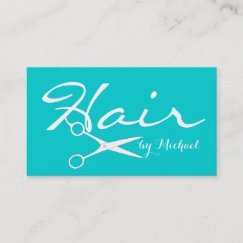 Hair Stylist Elegant Dark Turquoise Background #2 Business Card by NhanNgo at Zazzle
