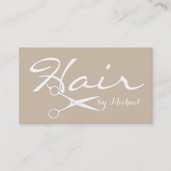 Hair Stylist Elegant Dark Vanilla Background Business Card by NhanNgo at Zazzle