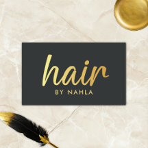 Hair Stylist Elegant Modern Black And Gold