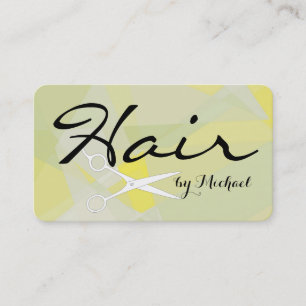 Hair Stylist Elegant Mosaic Abstract Background #4 Business Card