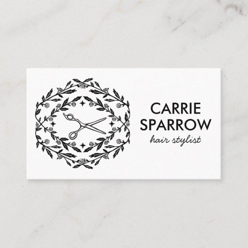 Hair Stylist Elegant Mystical Rose Vines Chic Business Card