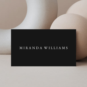 Hair Stylist Elegant Professional Black White Business Card