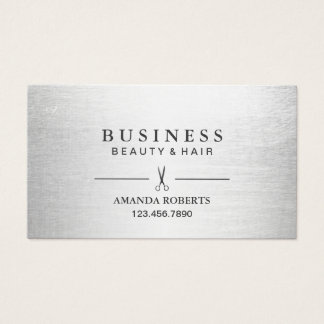 Hair Stylist Elegant Silver Salon Appointment Business Card