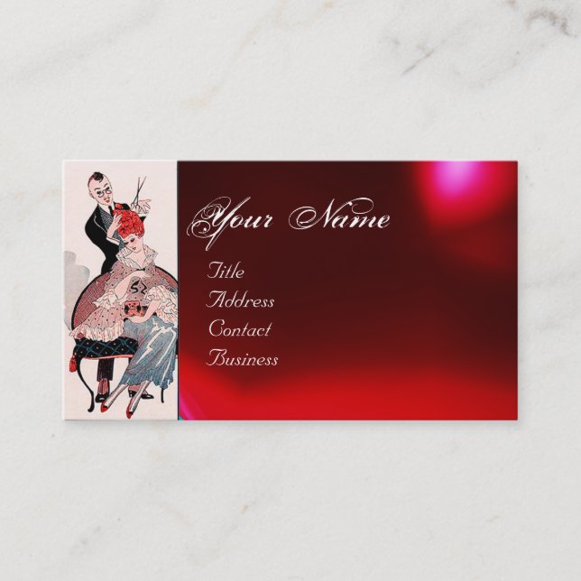 HAIR STYLIST ,FASHION BEAUTY SALON MAKE UP ARTIST BUSINESS CARD (Front)