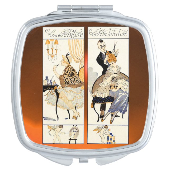 HAIR STYLIST ,FASHION BEAUTY SALON MAKE UP ARTIST COMPACT MIRROR (Front)