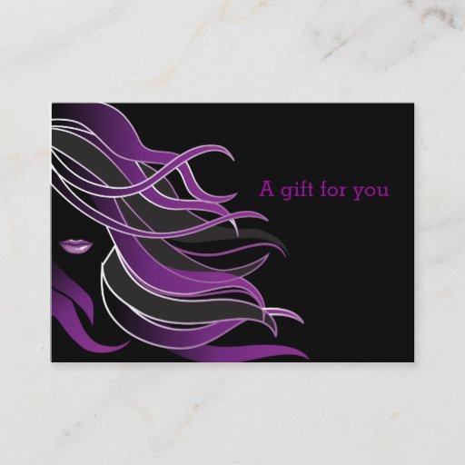 Customizable Hair stylist Gift Certificate Business Cards