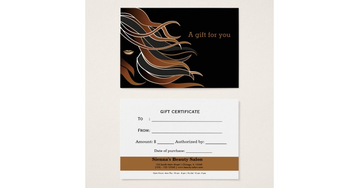 Hair stylist Gift Certificate Zazzle