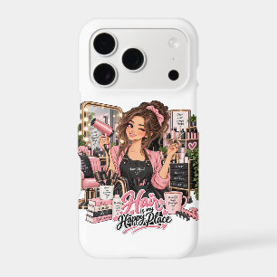 Hair Stylist Gift Hair Is My Happy Place iPhone 17 Pro Case