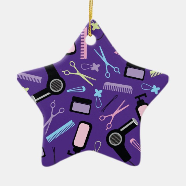 Hair Stylist Gift Idea Ceramic Ornament (Front)