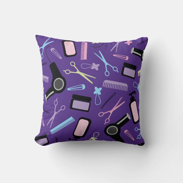 Hair Stylist Gift Idea Throw Pillow (Front)