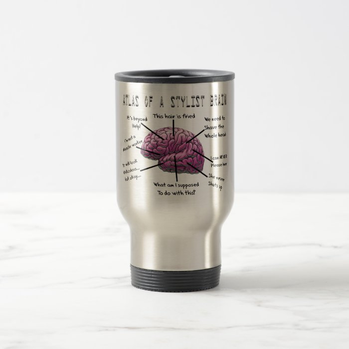 Hair Stylist Gifts "Atlas of a Stylist Brain" Coffee Mugs