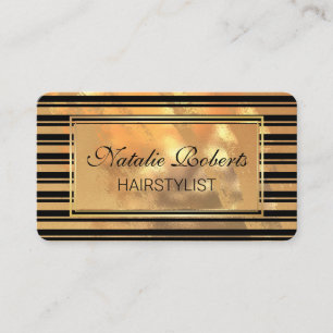 Hair Stylist Gold Glitter Beauty Salon Business Card