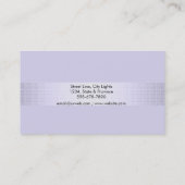 Hair Stylist Gold Glitter Saloon Linen Lavender Business Card (Back)