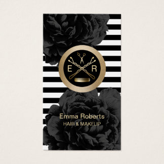Hair Stylist Gold Scissor & Comb Appointment Business Card