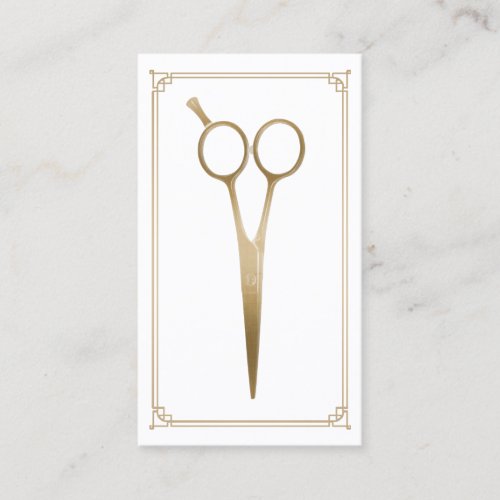 Hair Stylist Gold Scissor Hairdresser Hair Salon Business Card