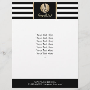 Hair Stylist Gold Scissor Logo Modern Beauty Salon Flyer