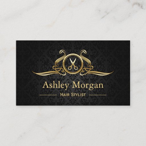 Customizable Hair Stylist Gold Scissors Hair Salon Appointment