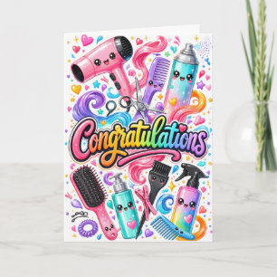 Hair Stylist Graduation Congratulations Card