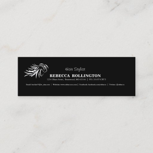 Customizable Hair StylistHair Salon Business Card